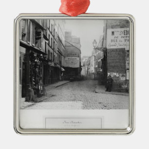 Rue Descartes uit de Rue Mouffetard, Parijs Metalen Ornament