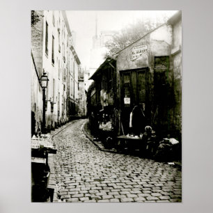 Rue du Jardinet en de cul-de-sac Poster