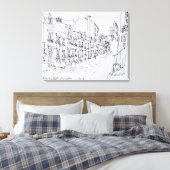 Rue du Petit Champlain, Quebec, Canada Canvas Afdruk (Insitu (Slaapkamer))