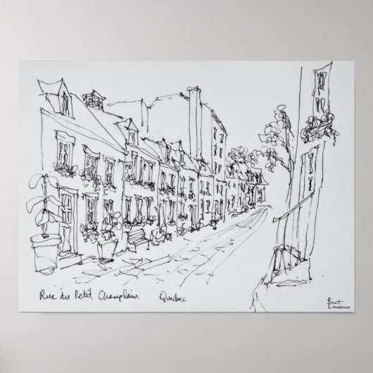 Rue du Petit Champlain, Quebec, Canada Poster (Voorkant)