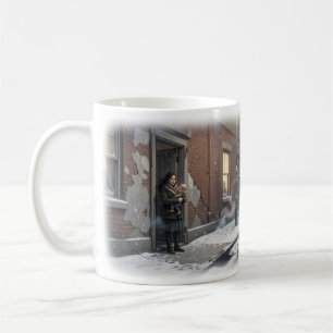 Rue enneigée d'espoir tranquille Mug d'hiver