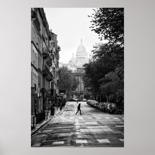 Rue et Sacré Coeur - Poster (Devant)