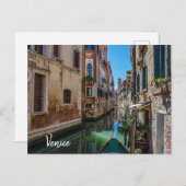 Rue étroite avec canal à Venise Carte postale (Devant / Derrière)