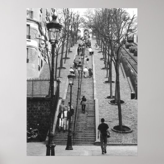 Rue Foyatier, Montmartre, affiche parisienne (Devant)