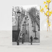 Rue Foyatier, Montmartre, Paris Cartes pour notes (Fleur jaune)