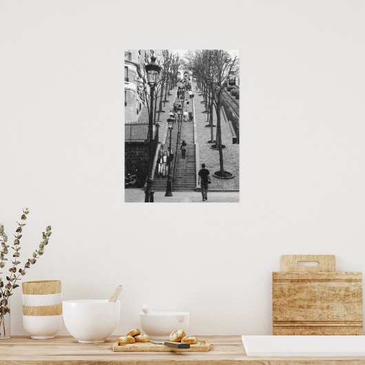 Rue Foyatier, Montmartre, poster van Parijs (Keuken)