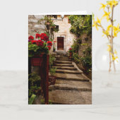 Rue italienne - Carte de voeux (Fleur jaune)