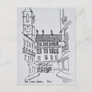 Rue Louis Gassin, Oude Nice Nice, Frankrijk Briefkaart