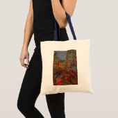 Rue Montorgueil met Flags van Claude Monet Tote Bag (Voorkant (product))
