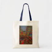 Rue Montorgueil met Flags van Claude Monet Tote Bag (Voorkant)
