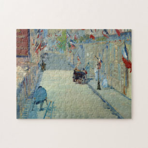 Rue Mosnier met Flags Manet French France Art Legpuzzel