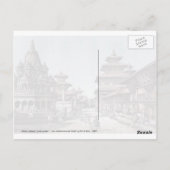 RUE PRINCIPALE DANS PATAN, NÉPAL (1887) BRIEFKAART (Achterkant)