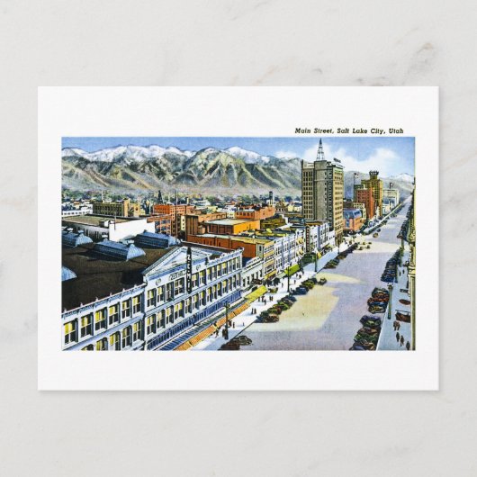 Rue principale, Salt Lake City, Utah Carte postale (Devant)