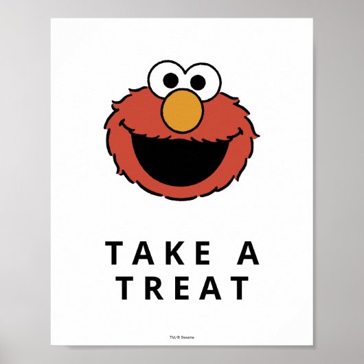 Rue Sésame | Affiche d'anniversaire d'Elmo (Devant)
