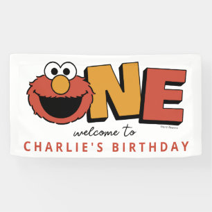 Rue Sésame Elmo - Bannière premier anniversaire