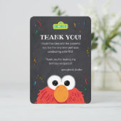 Rue Sésame | Elmo Carte d'anniversaire Merci table (Debout devant)