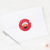 Rue Sésame | Étiquette cadeau de Noël Elmo Joyeux (Enveloppe)