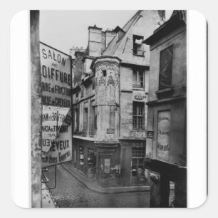 Rue Vieille-du-Temple, Parijs, 1858-78 Vierkante Sticker