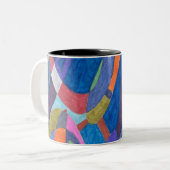Ruée couleur, Mug d'art Abstrait (Devant gauche)