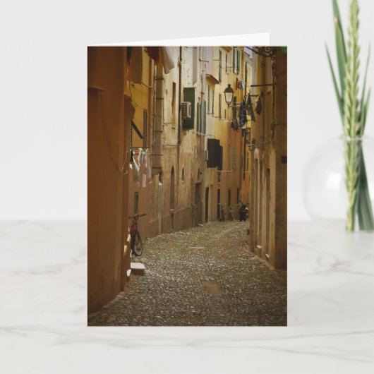 Ruelle noire à Naples, Italie carte de voeux (Devant)