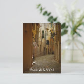 Ruelle noire à Naples, Italie carte postale texte (Debout devant)