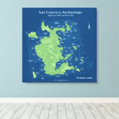 Rues immergées de San Francisco-24"x24", toile (Insitu (Plancher de Bois))