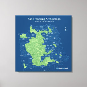Rues submergées de San Francisco-24 " x24", toile