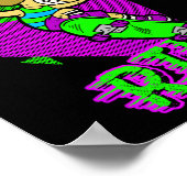 Ruff Rider - Funny Cool Dog Skateboarding Radical  Poster (Hoek)