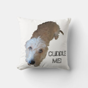 Ruffe hond "KNUFFEL ME!" Kussen