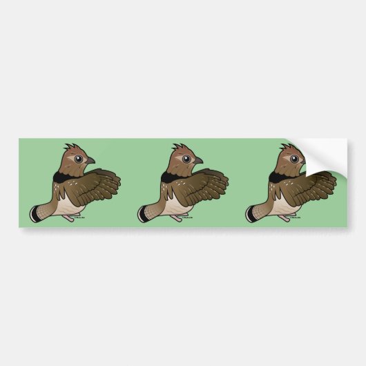 Ruffed Grouse (drumming) Bumpersticker (Voorkant)