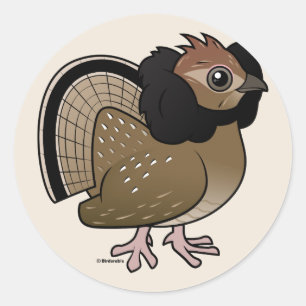 Ruffed Grouse Ronde Sticker