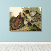 Ruffed Grouse van John Audubon Canvas Afdruk (Insitu (Houten vloer))