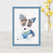 Ruffell het Wenskaart van de Dog Kaart (Gele Bloem)