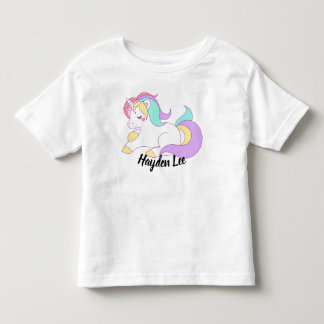Ruffle bottom Unicorn & sterren print peuter shirt