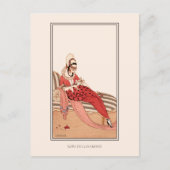 Ruffled Dress Wegener Franse Nouveau Mode Briefkaart (Voorkant)