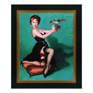 Ruffled Feathers door Gil Elvgren Foto Afdruk
