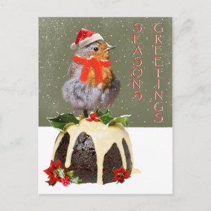 Ruffled Robin Kerst Briefkaart
