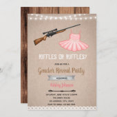 Ruffles of riffels gender onthullen uitnodiging (Voorkant / Achterkant)