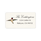 Rufous Hummingbird Address Label (Voorkant)