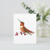 Rufous Hummingbird Briefkaart (Staand voorkant)
