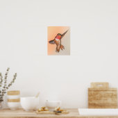 Rufous Hummingbird in the Stunning Pose Poster (Keuken)