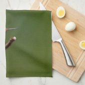 Rufous Hummingbird op de Cherry Tree Theedoek (Quarter Fold)