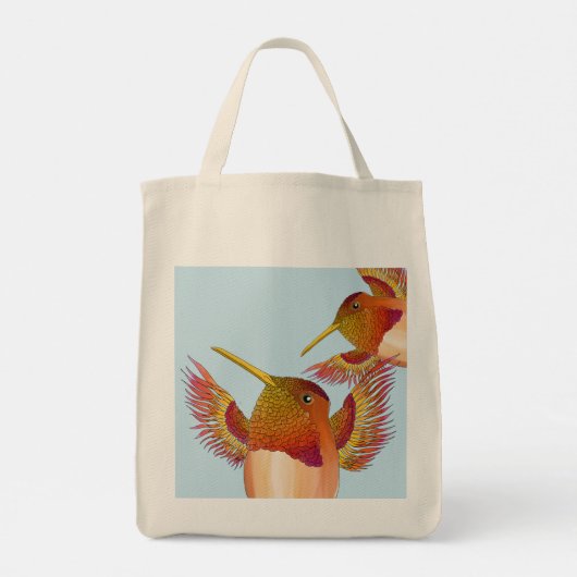 Rufous Hummingbird op een Canvas tas (Achterkant)