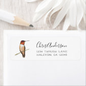 Rufous Hummingbird Return Address Label (Insitu)