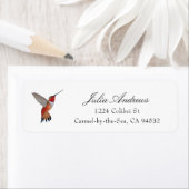 Rufous Hummingbird Return Address Label (Insitu)