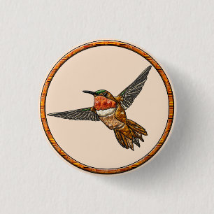 Rufous Hummingbird Ronde Button 3,2 Cm