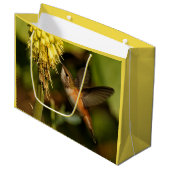 Rufous Hummingbird Sipping Kniphofia Nectar Groot Cadeauzakje (Voorkant Gekanteld)