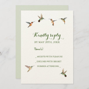 Rufous Hummingbird Wedding RSVP Uitnodiging