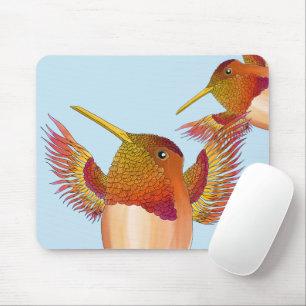 Rufous kolibries op een Muismat