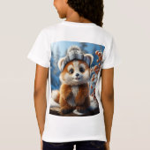 Rufus - Een schattige rode panda T-shirt (Achterkant)